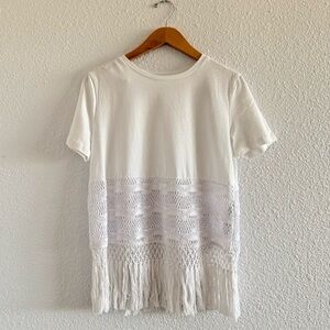 Zara Fringe Festival Oversized Tshirt NWOT Small